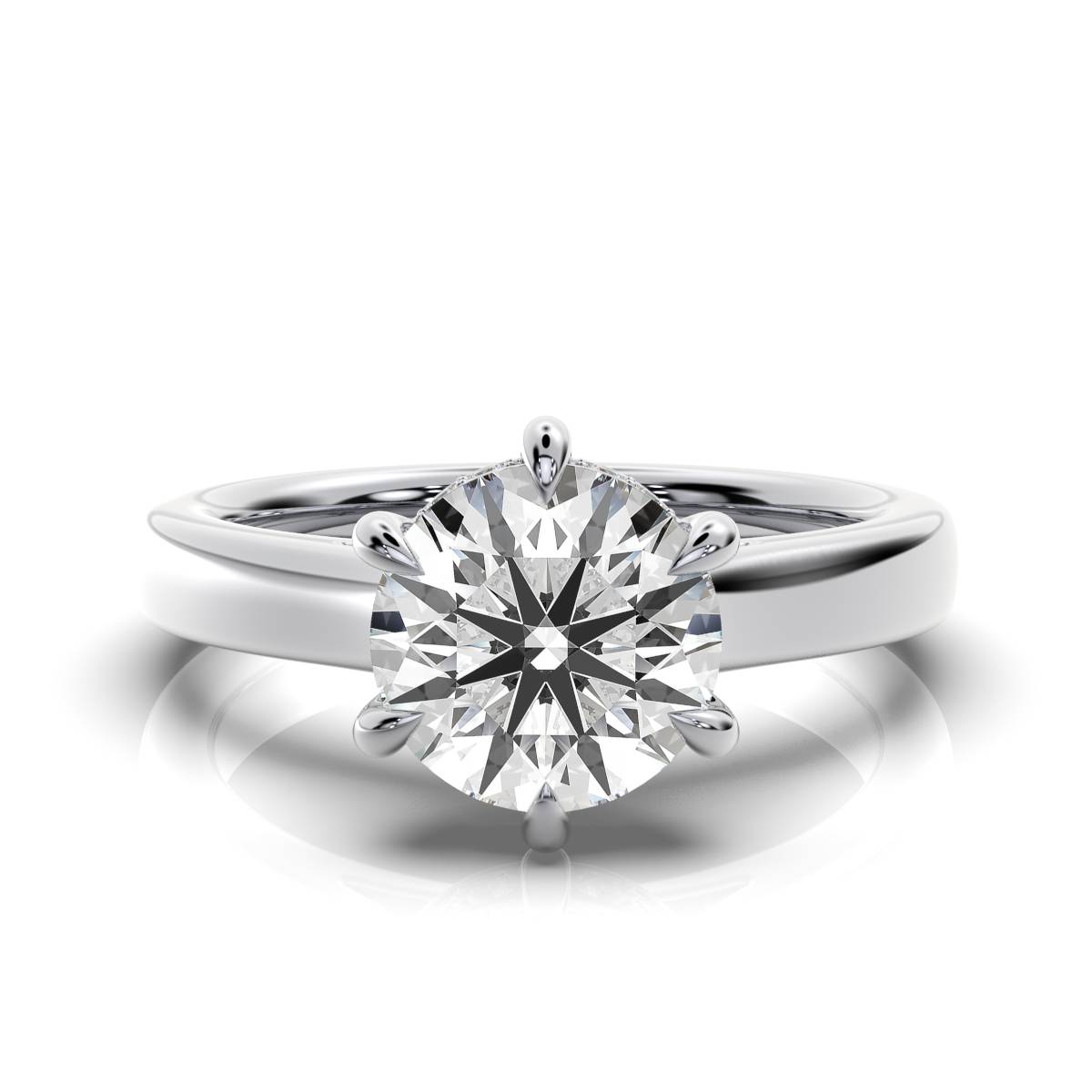 14K White Gold Verni Hidden Accent Lab Grown Diamond Ring (1/10 ct. tw)