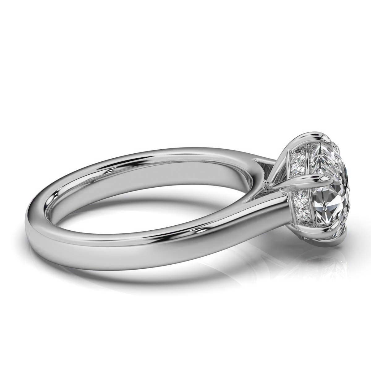 14K White Gold Verni Hidden Accent Lab Grown Diamond Ring (1/10 ct. tw)