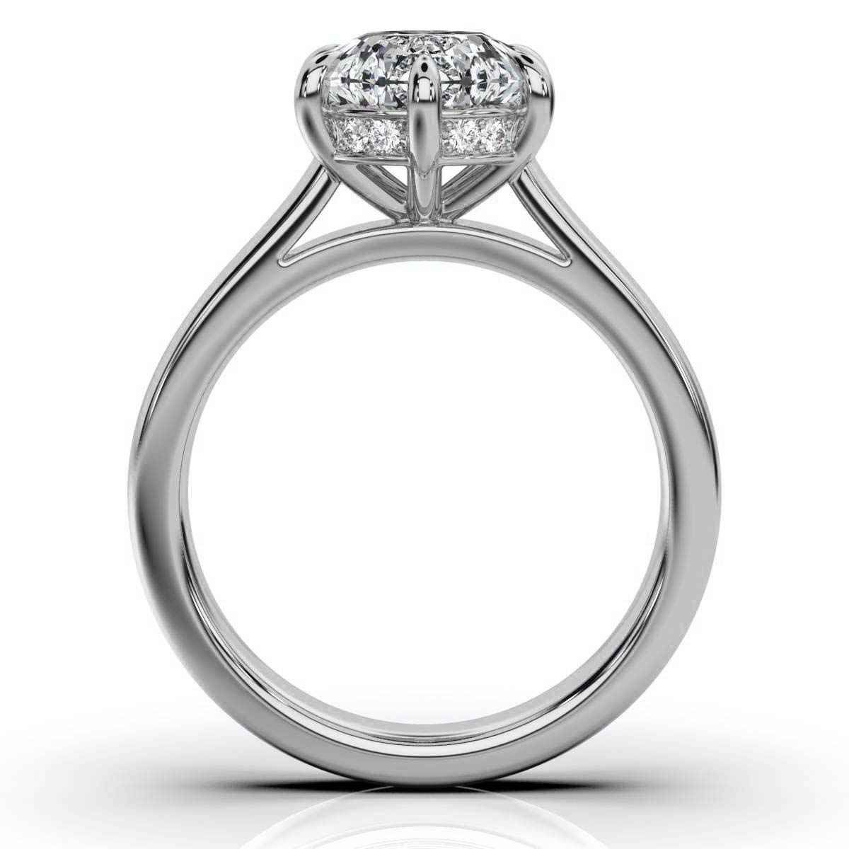14K White Gold Verni Hidden Accent Lab Grown Diamond Ring (1/10 ct. tw)