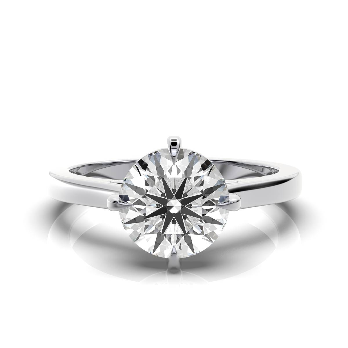 14K White Gold Delanie Solitaire Engagement Ring 