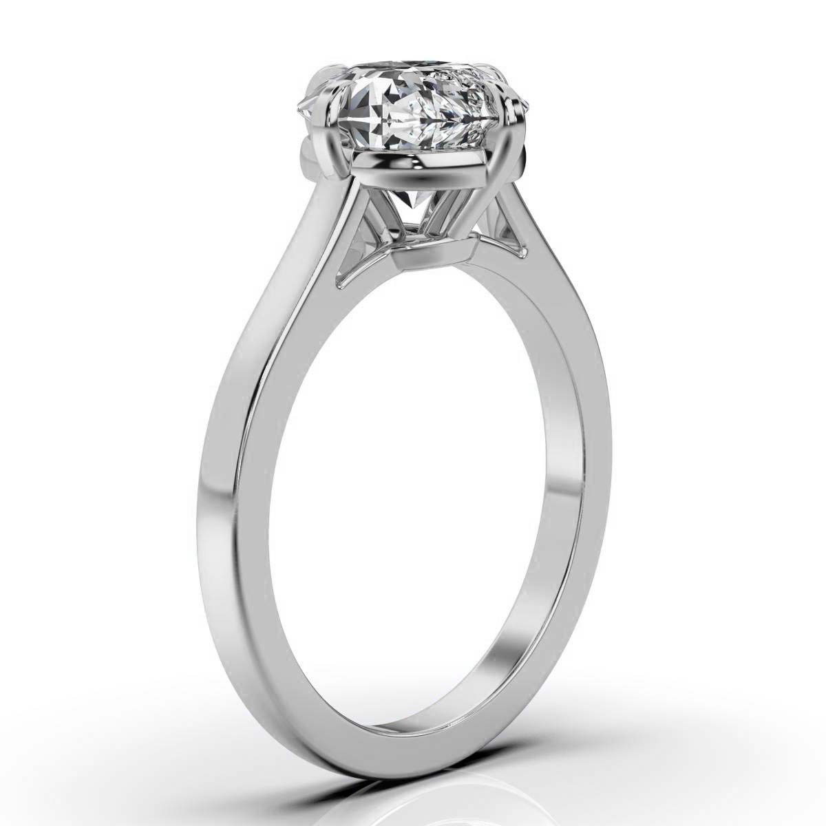 14K White Gold Delanie Solitaire Engagement Ring 