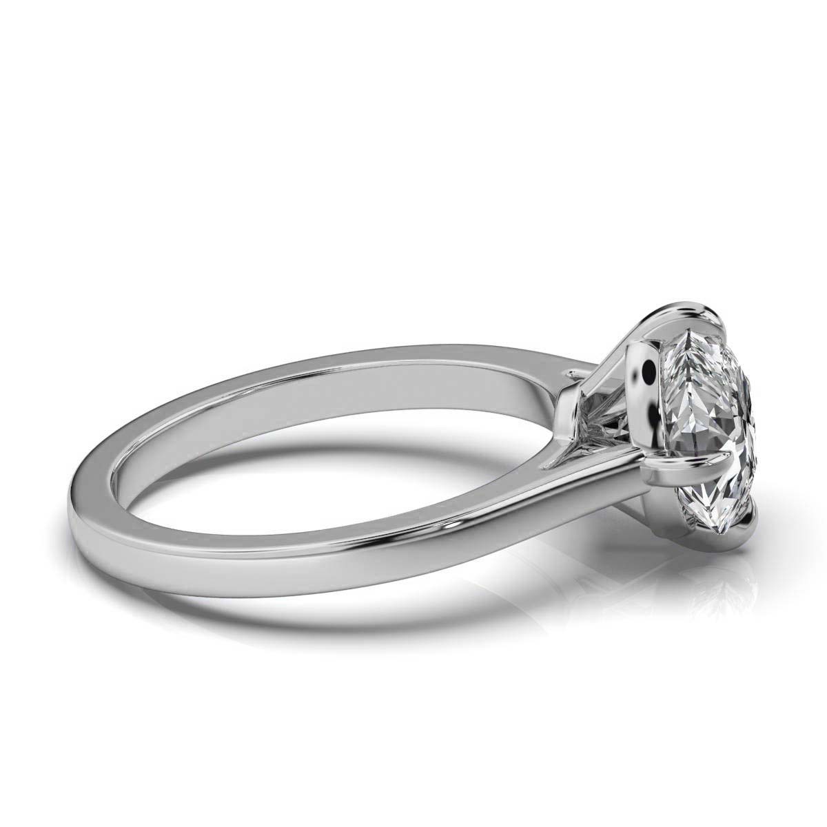 14K White Gold Delanie Solitaire Engagement Ring 