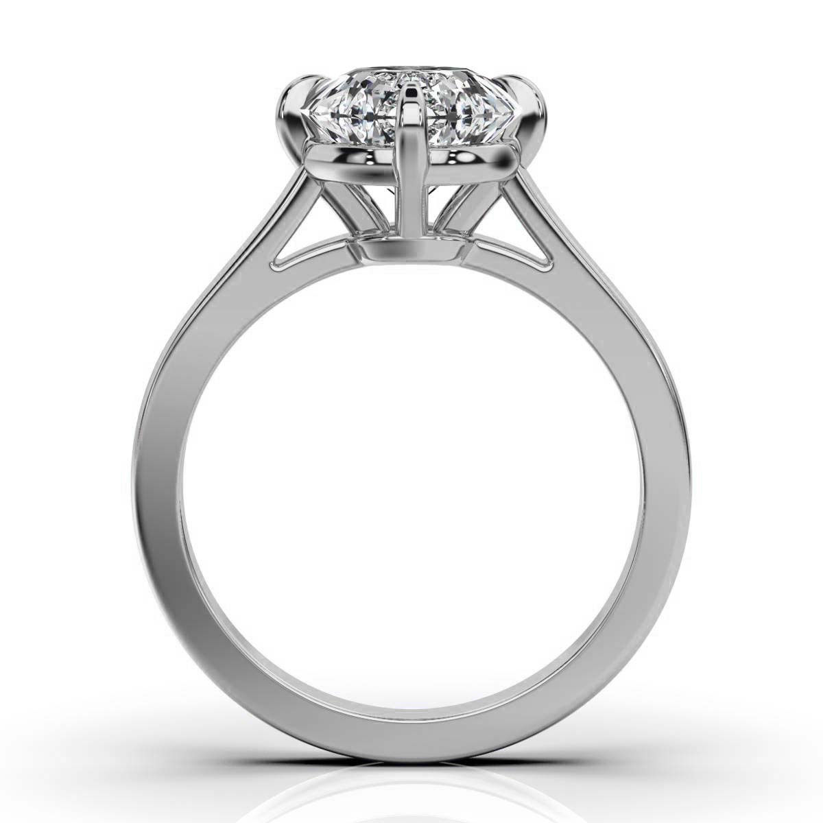 14K White Gold Delanie Solitaire Engagement Ring 