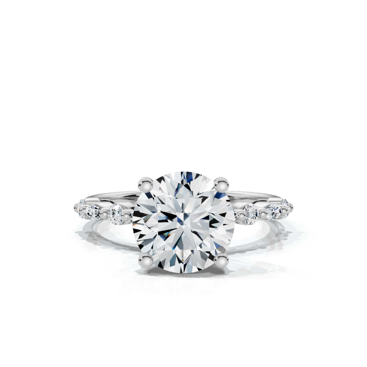 14K White Gold Ariella Accents Lab Grown Diamond Ring (1/4 ct. tw)