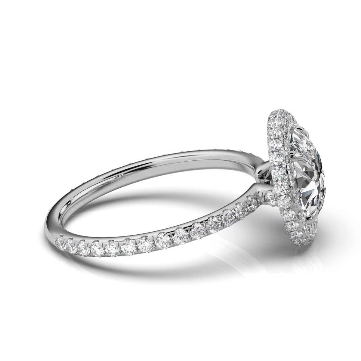 14K White Gold Zienna Halo Lab Grown Diamond Engagement Ring (4/5 ct. tw)