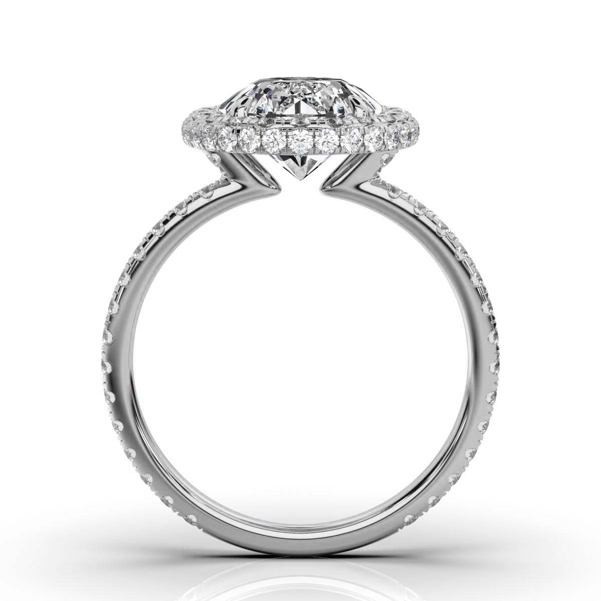 14K White Gold Zienna Halo Lab Grown Diamond Engagement Ring (4/5 ct. tw)
