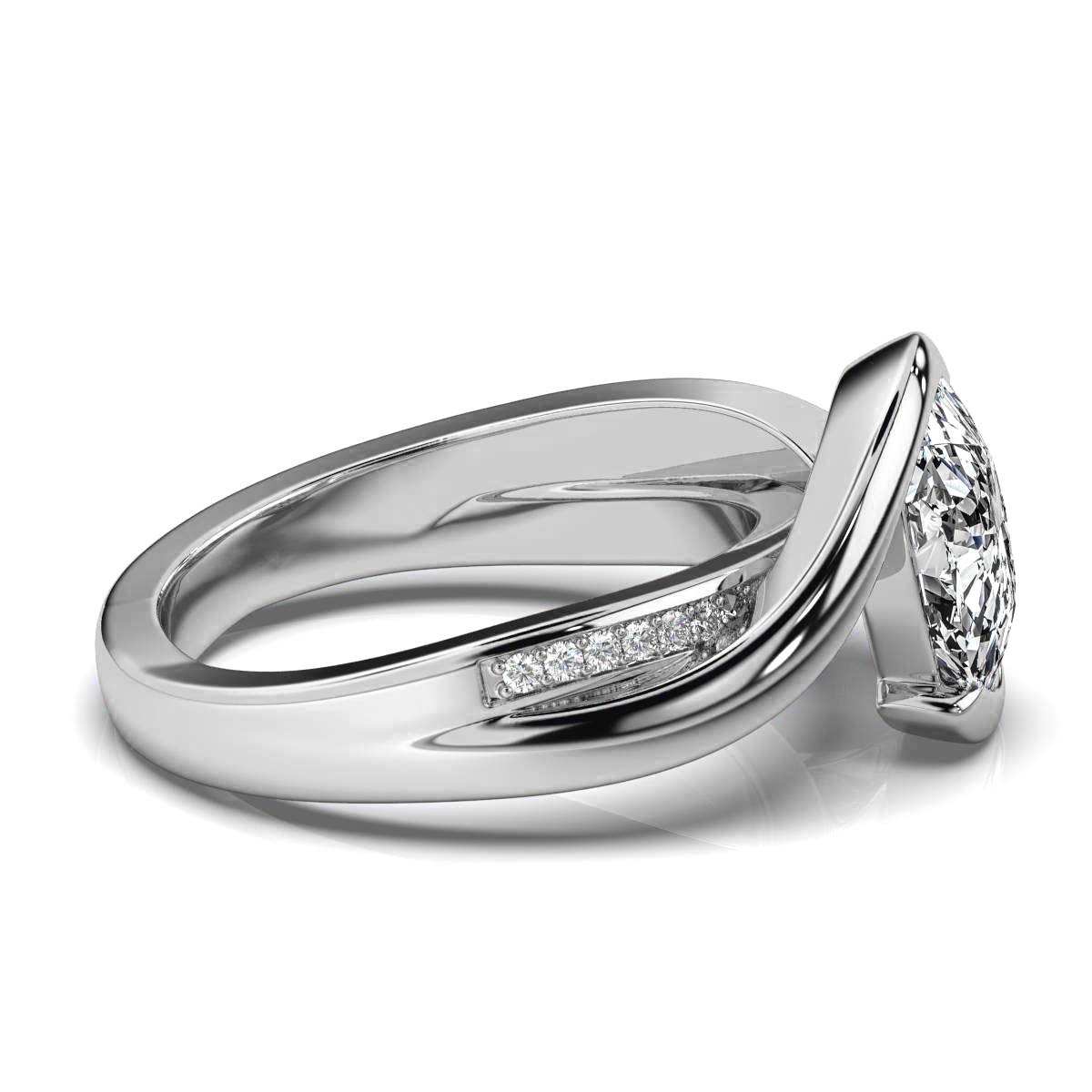 14K White Gold Fiona Twisted Vine Lab Grown Diamond Ring (1/10 ct. tw)