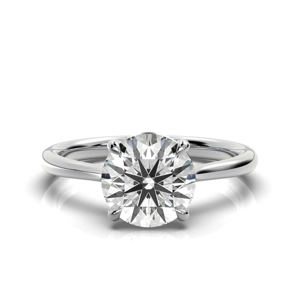 14K White Gold Yagoda Vintage Inspired Engagement Ring 