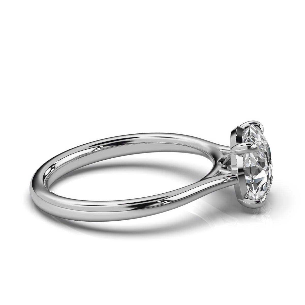 14K White Gold Yagoda Vintage Inspired Engagement Ring 