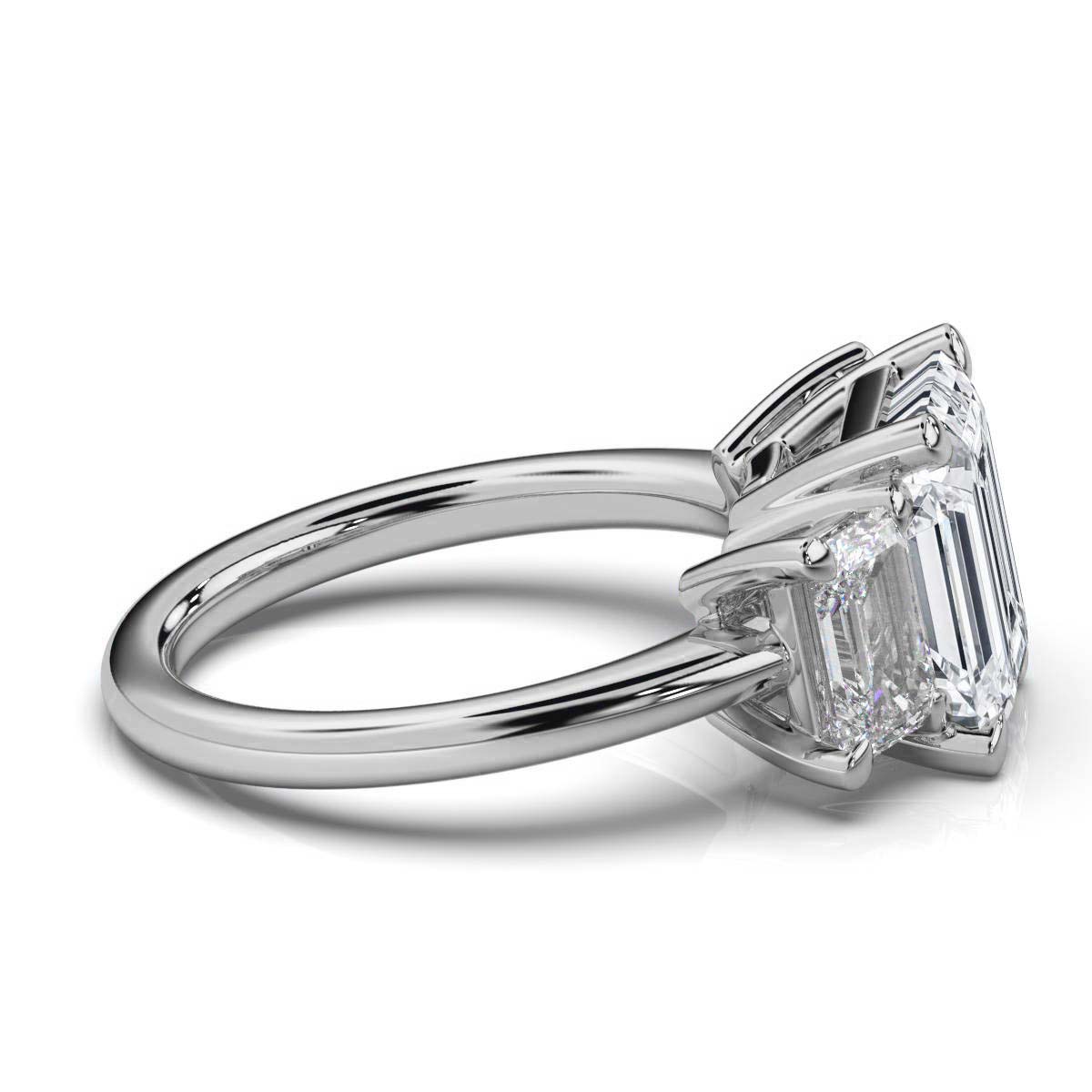 14K White Gold Tandir Three Stone Lab Grown Diamond Ring (1 1/2 ct. tw)