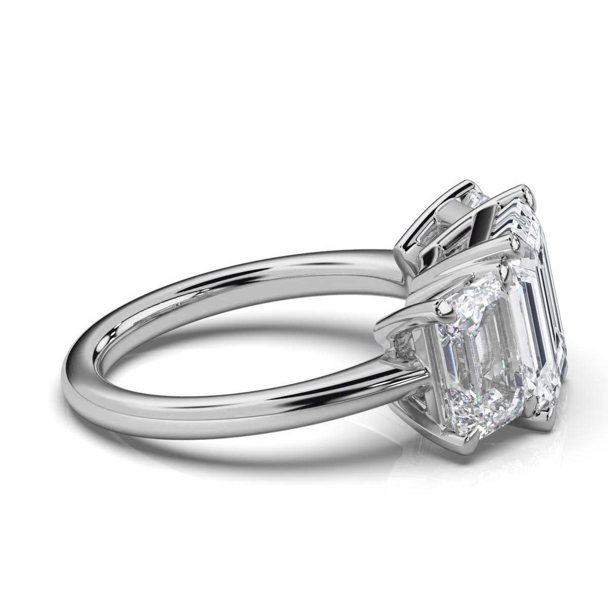 14K White Gold Tandir Three Stone Lab Grown Diamond Ring (2.00 ct. tw)