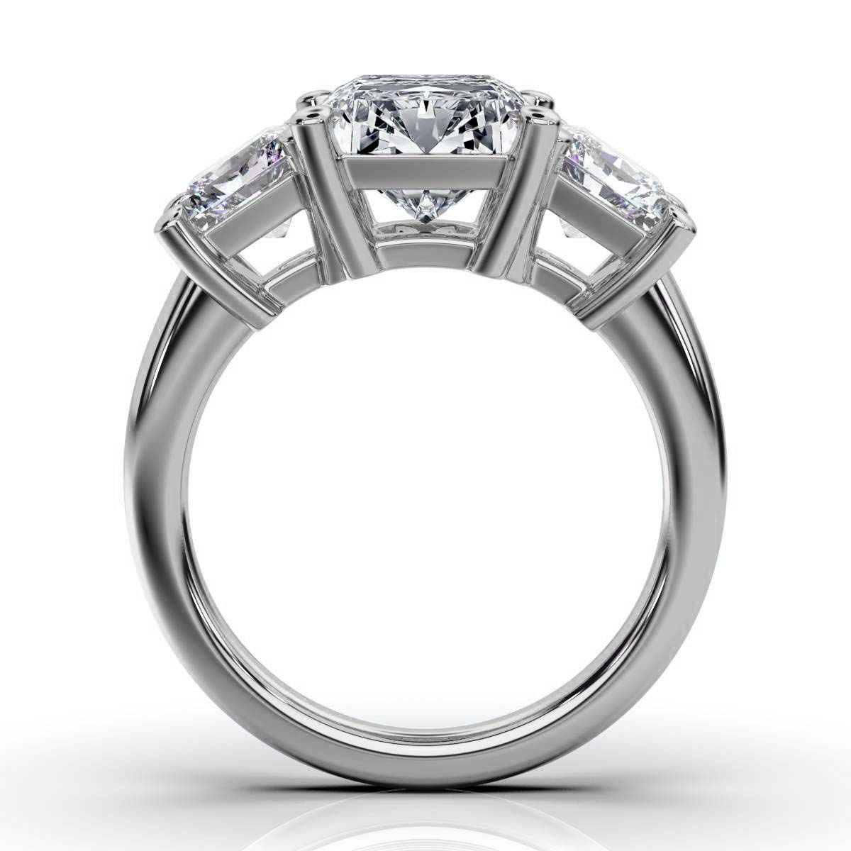 14K White Gold Tandir Three Stone Lab Grown Diamond Ring (2.00 ct. tw)