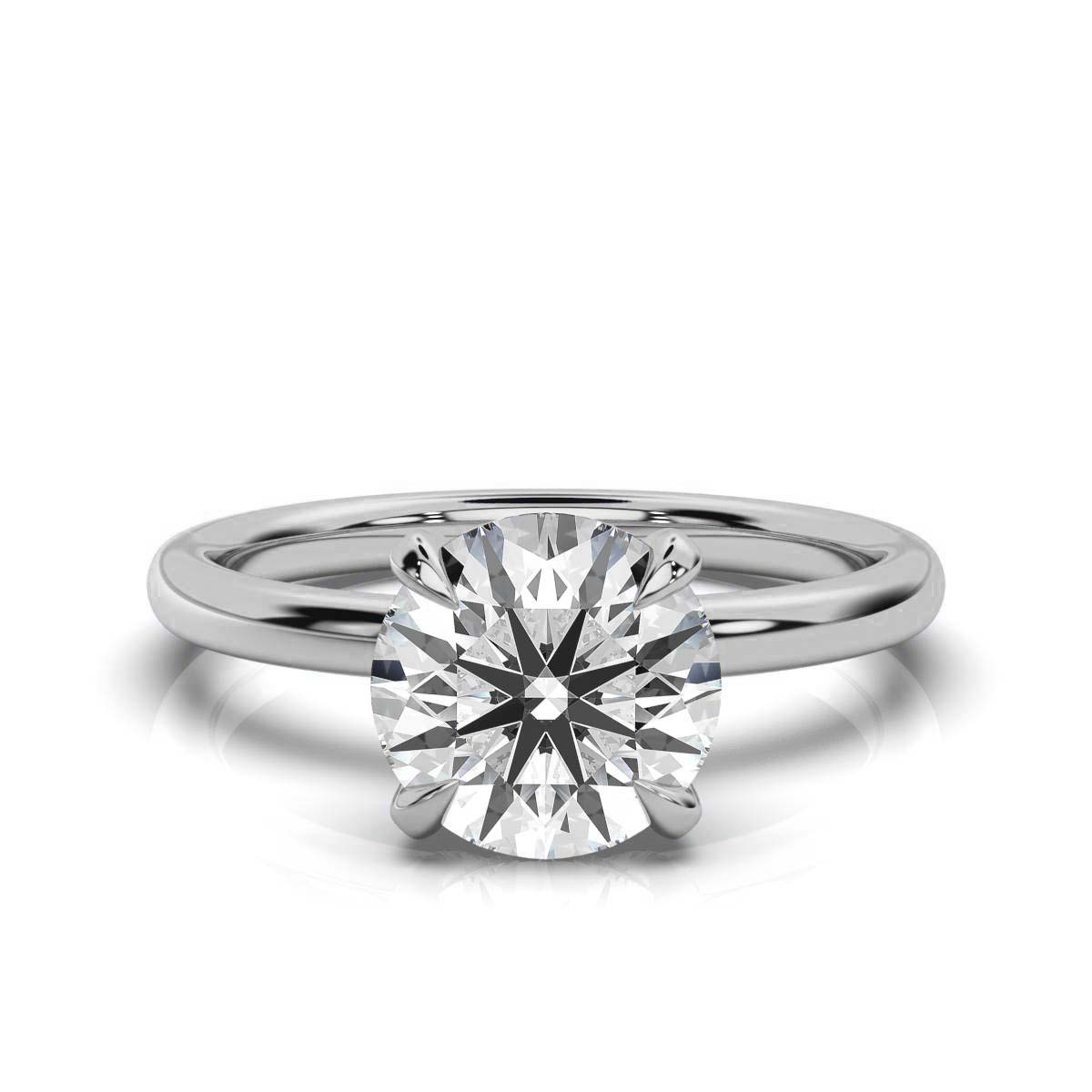 14K White Gold Bahara Hidden Accents Lab Diamond Ring (1/5 ct. tw)