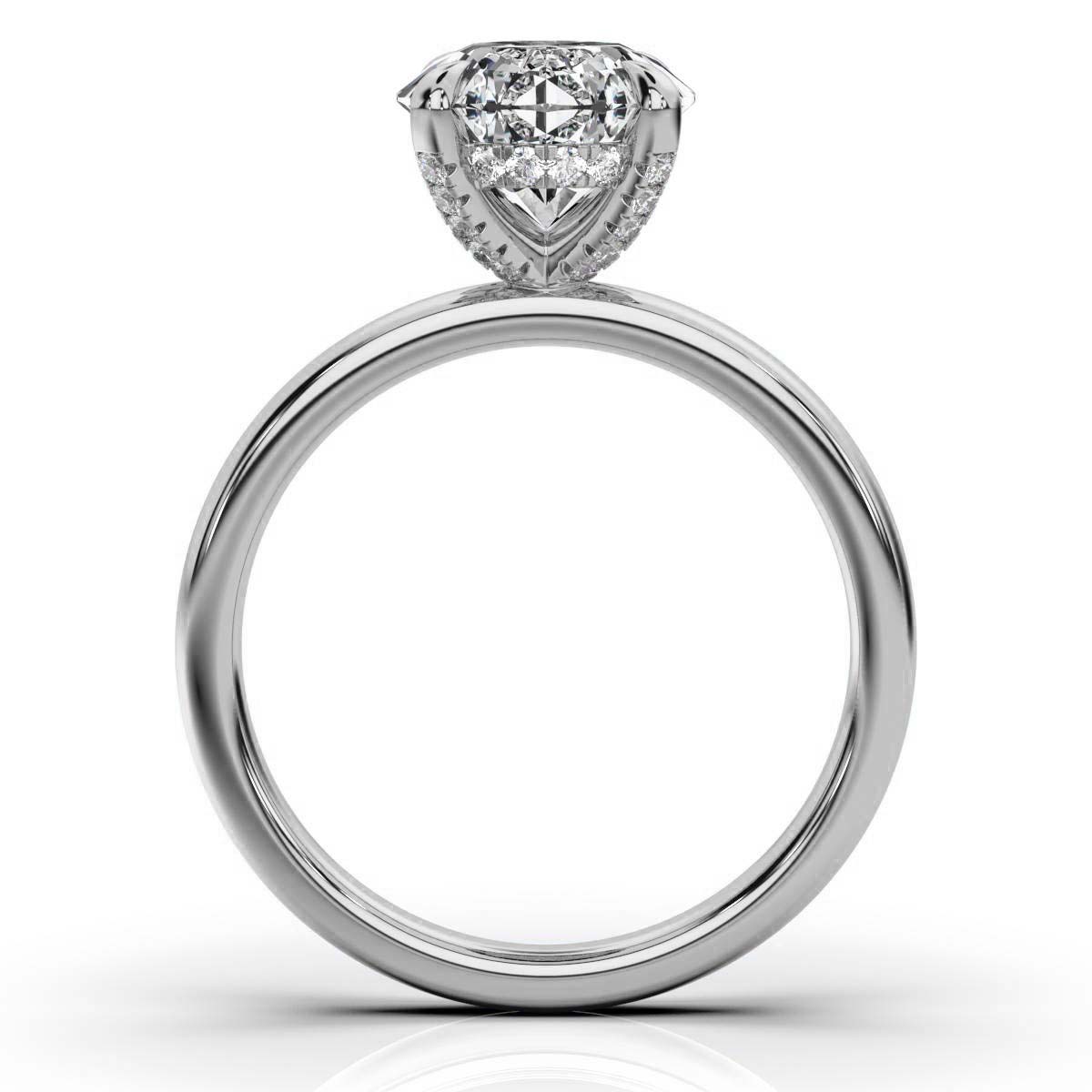14K White Gold Bahara Hidden Accents Lab Diamond Ring (1/5 ct. tw)