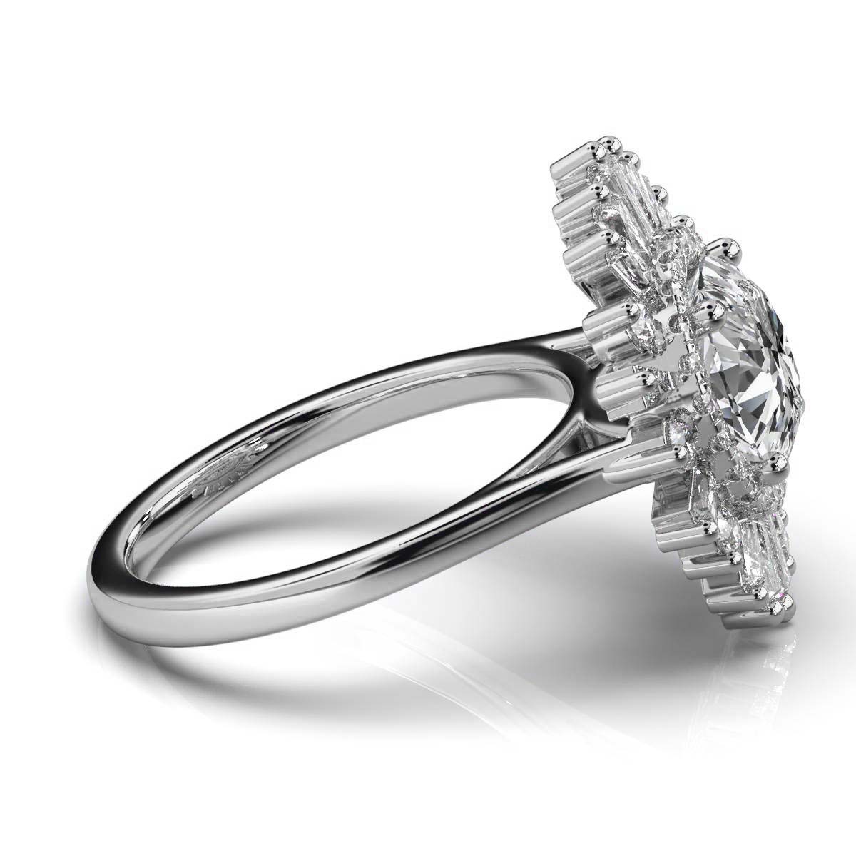 14K White Gold Andromeda Halo Lab Grown Diamond Ring (1.00 ct. tw)