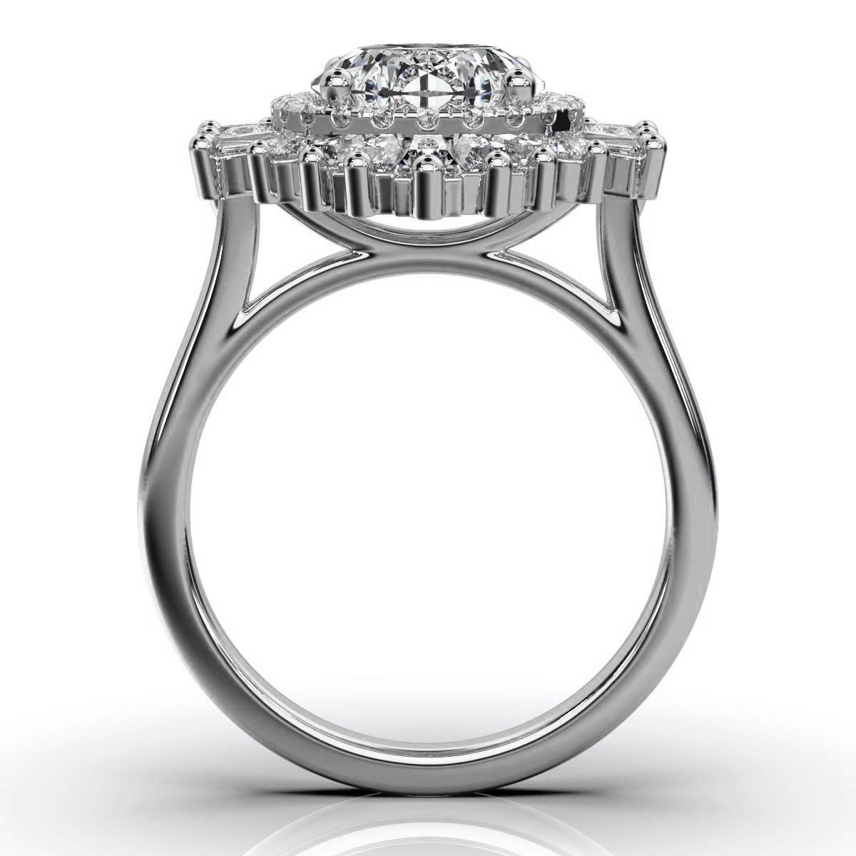 14K White Gold Andromeda Halo Lab Grown Diamond Ring (1.00 ct. tw)