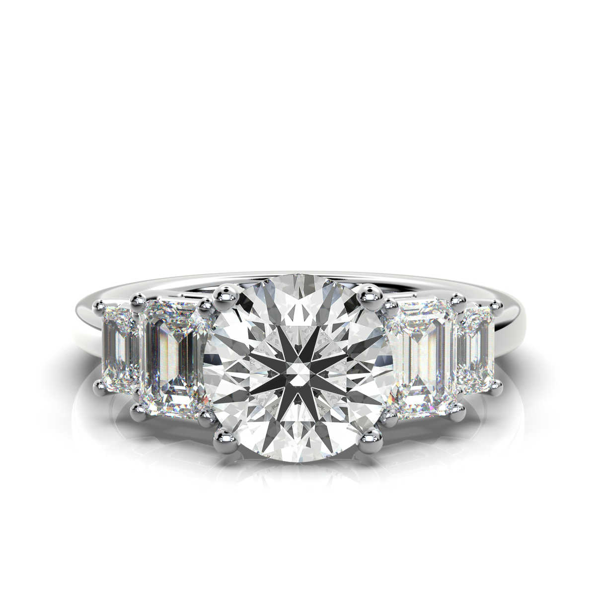 14K White Gold Nisha Accents Lab Grown Diamond Ring (1.00 ct. tw)