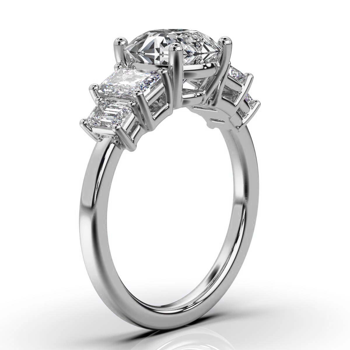 14K White Gold Nisha Accents Lab Grown Diamond Ring (1.00 ct. tw)