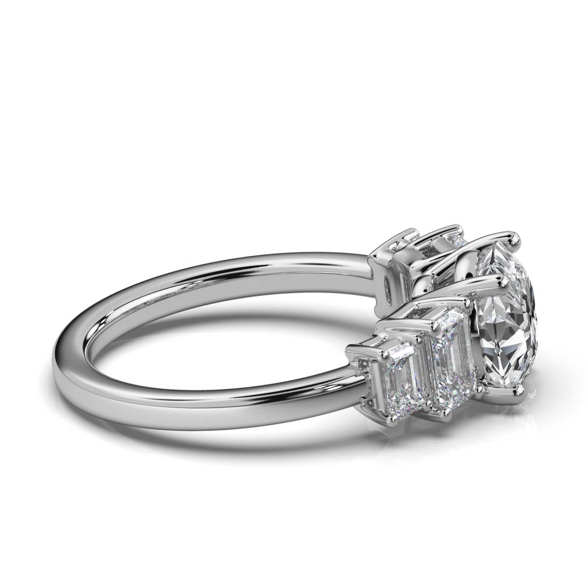 14K White Gold Nisha Accents Lab Grown Diamond Ring (1.00 ct. tw)