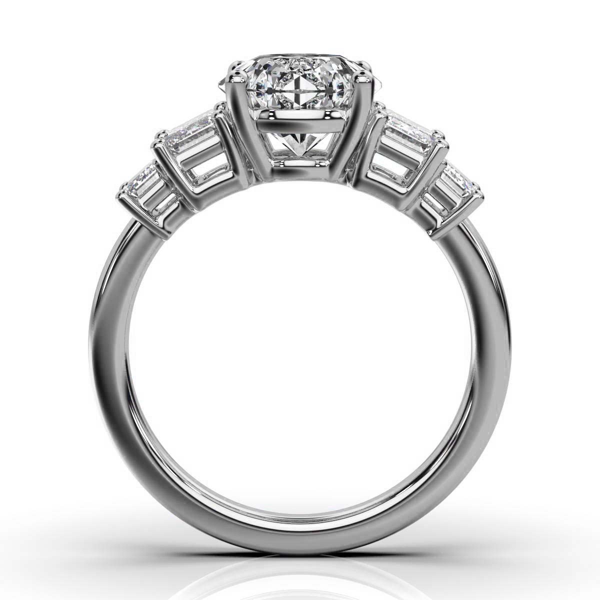 14K White Gold Nisha Accents Lab Grown Diamond Ring (1.00 ct. tw)