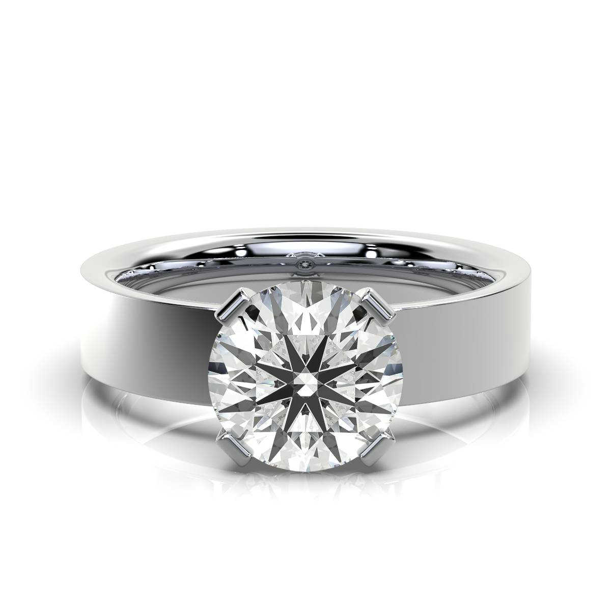14K White Gold Naida Solitaire Engagement Ring 
