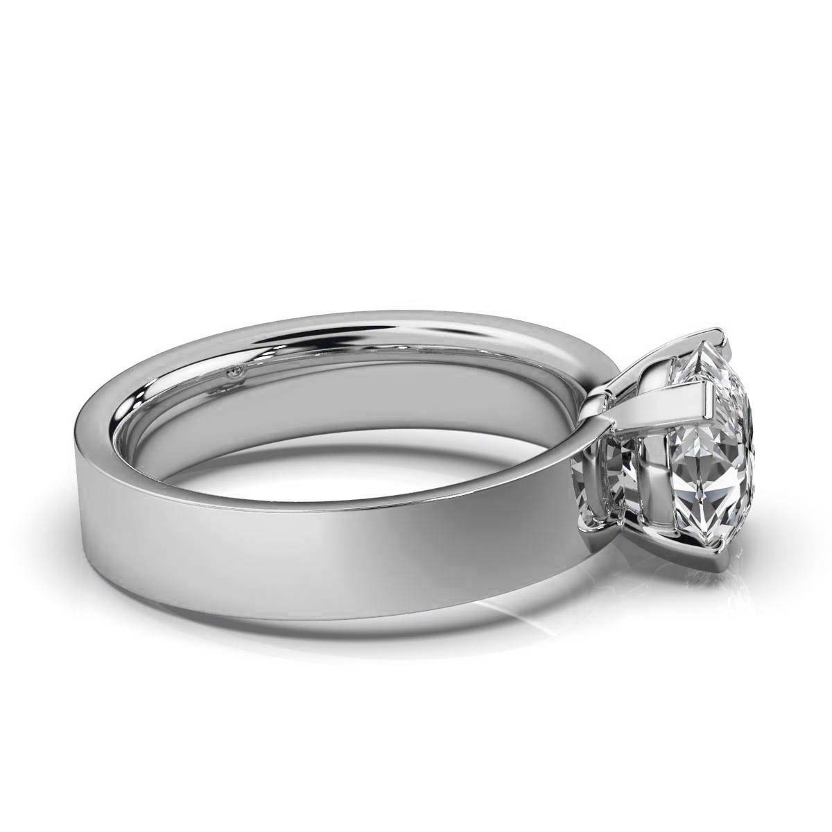 14K White Gold Naida Solitaire Engagement Ring 