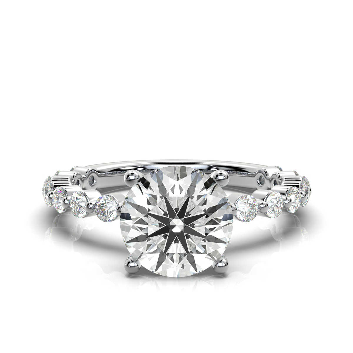 14K White Gold Carmen Accents Lab Grown Diamond Ring (1/2 ct. tw)