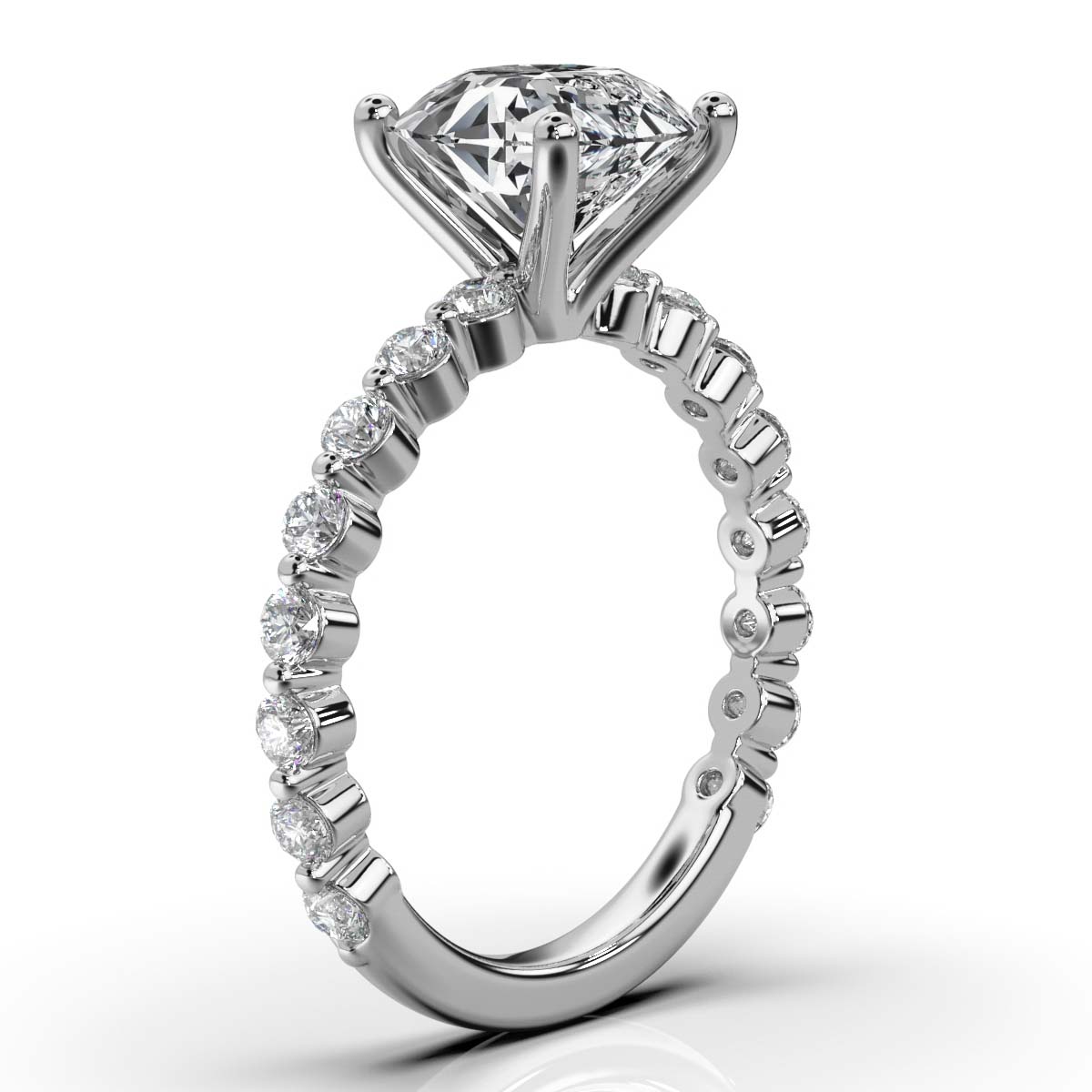 14K White Gold Carmen Accents Lab Grown Diamond Ring (1/2 ct. tw)