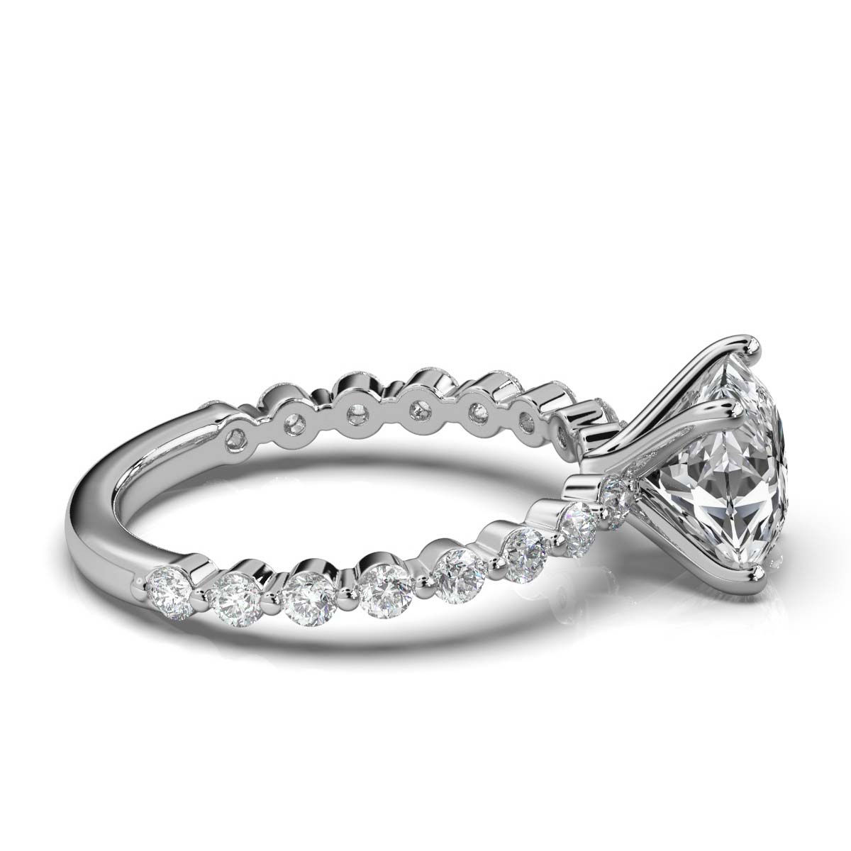 14K White Gold Carmen Accents Lab Grown Diamond Ring (1/2 ct. tw)
