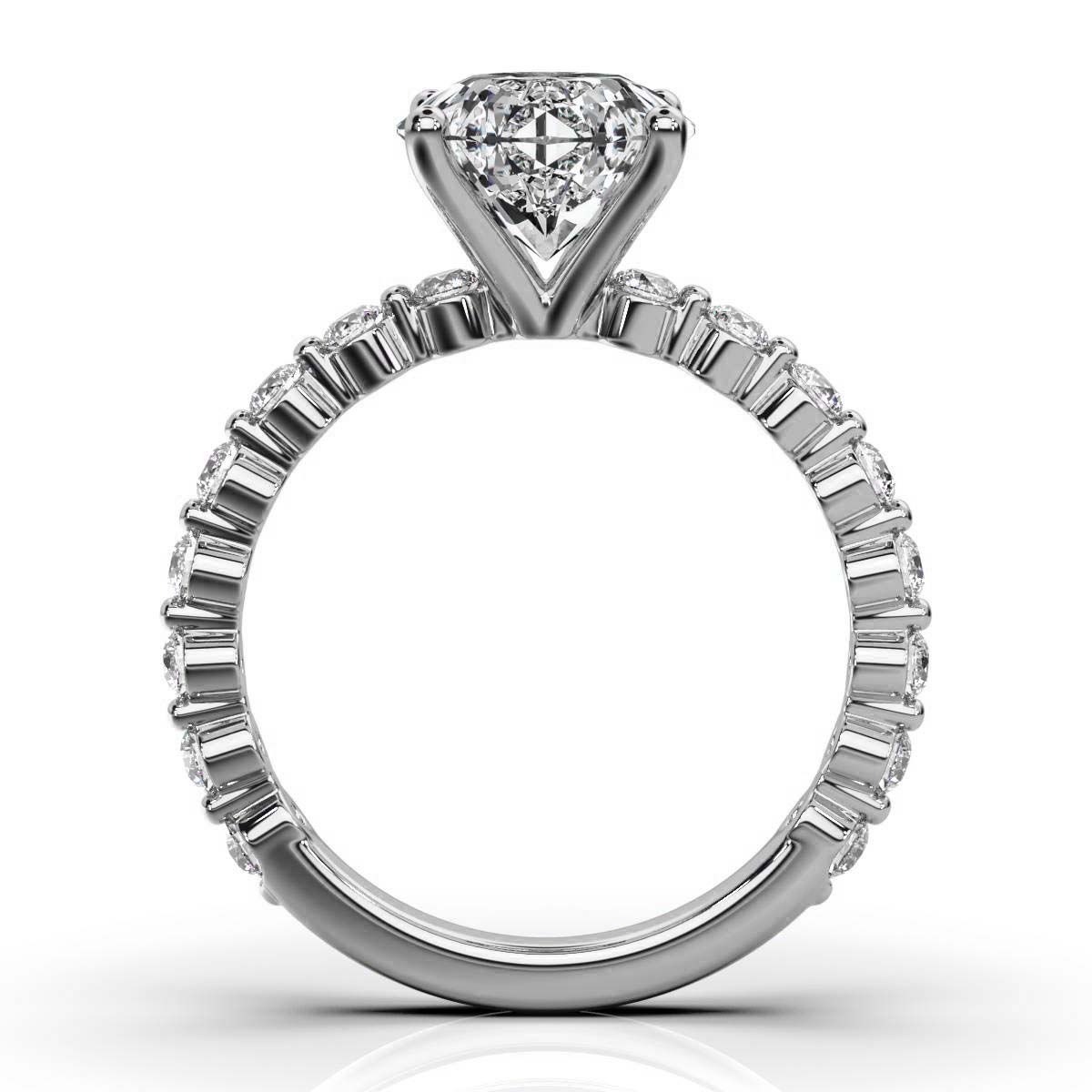 14K White Gold Carmen Accents Lab Grown Diamond Ring (1/2 ct. tw)