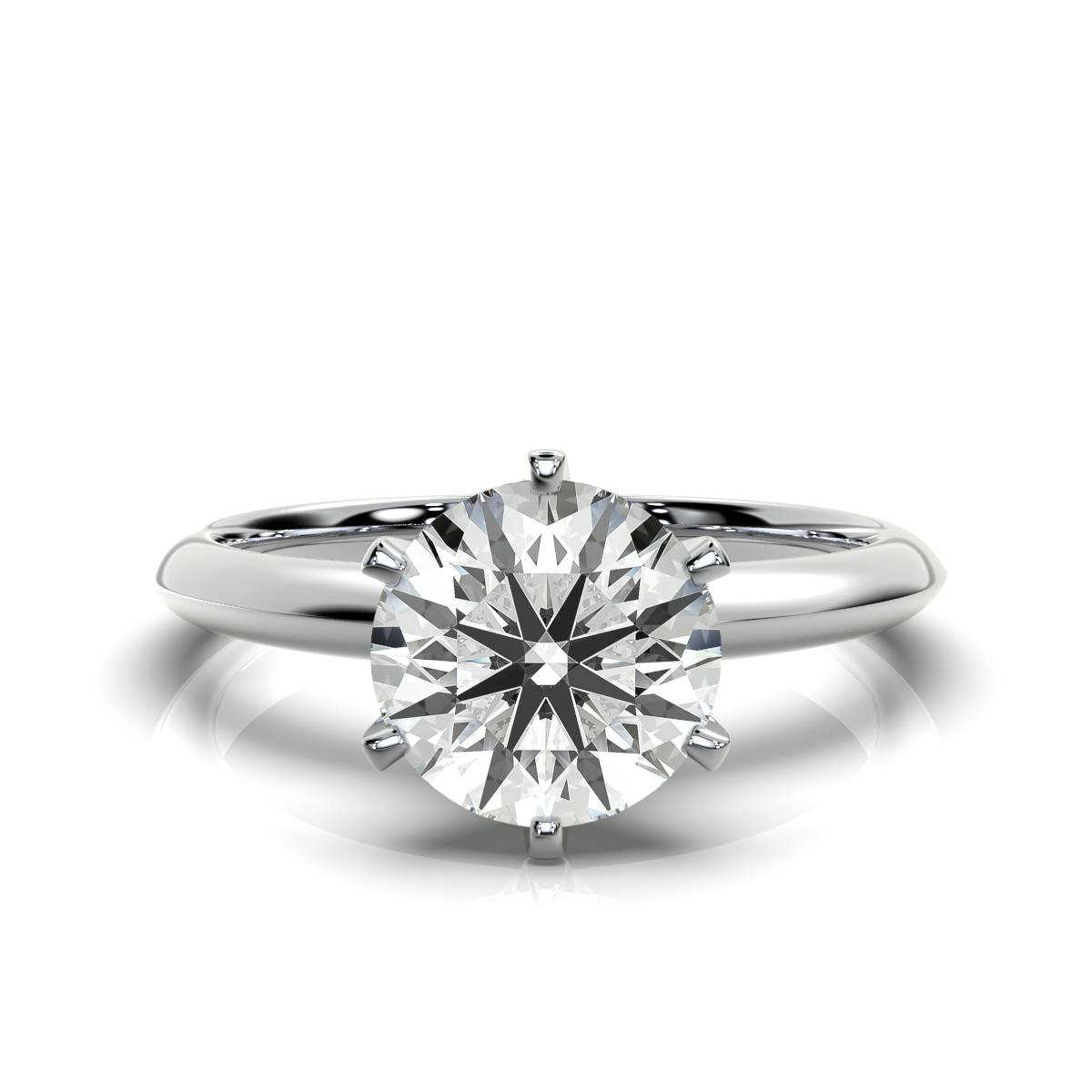 14K White Gold Adalira Solitaire Engagement Ring 
