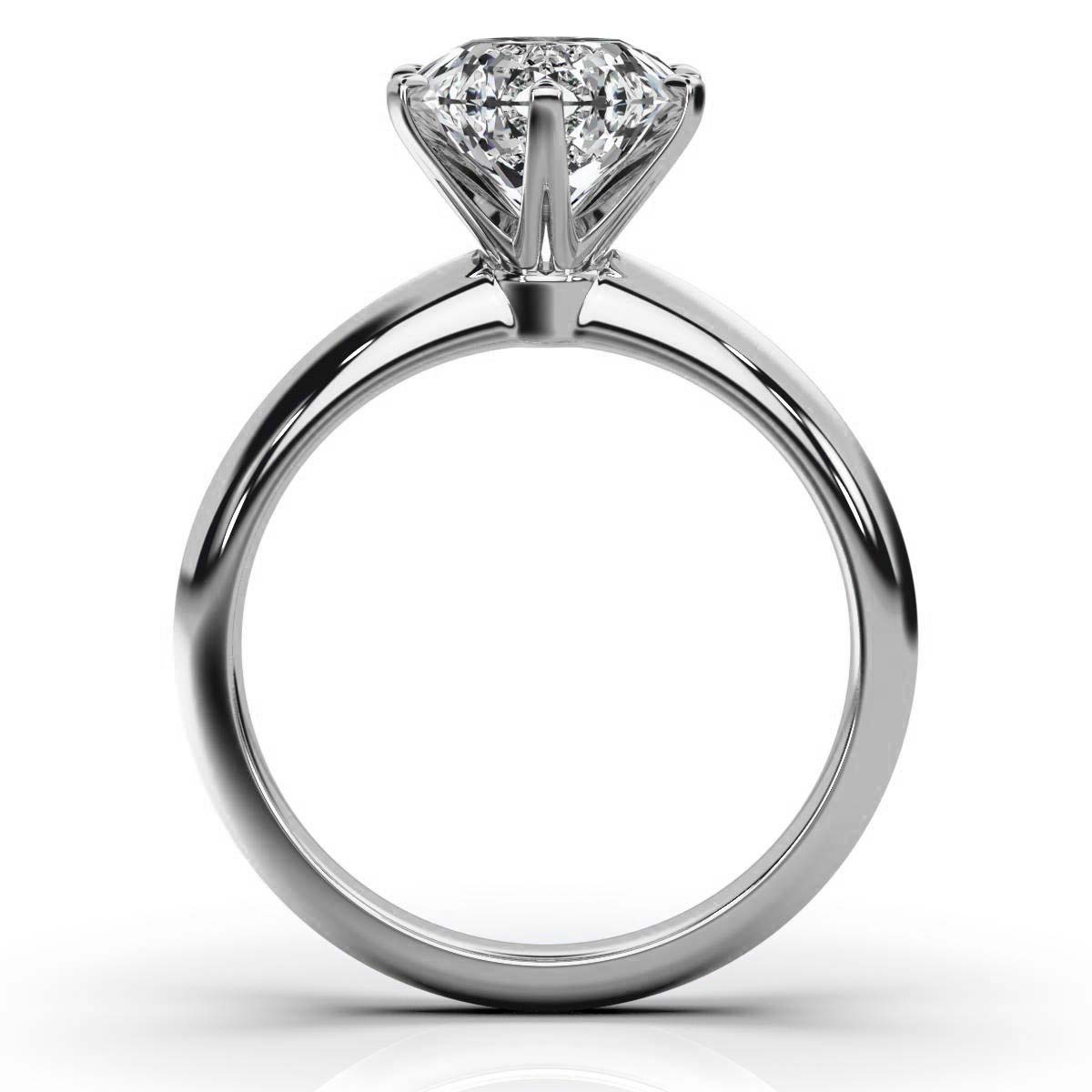 14K White Gold Adalira Solitaire Engagement Ring 
