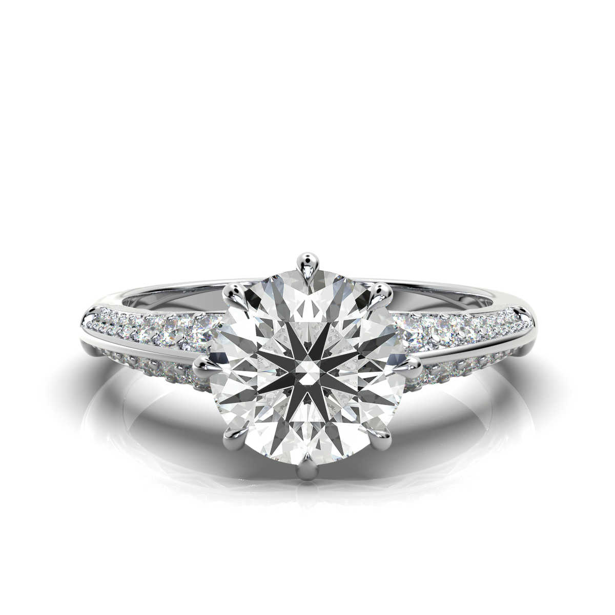 14K White Gold Olympia Accents Lab Grown Diamond Ring (1/3 ct. tw)