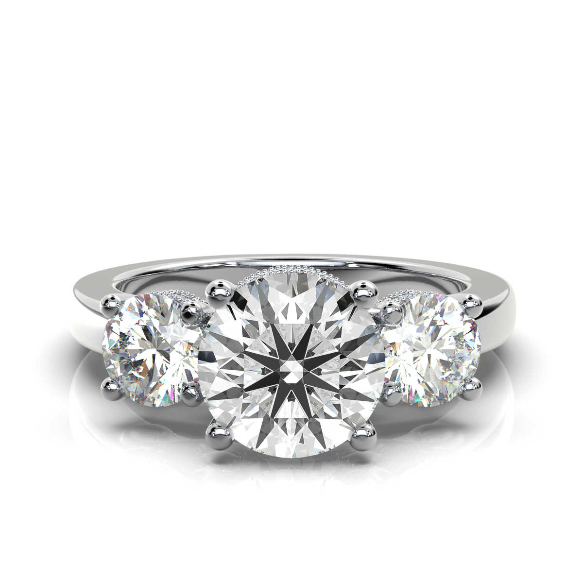 14K White Gold Ayla Nature Inspired Lab Grown Diamond Ring (1 1/5 ct. tw)