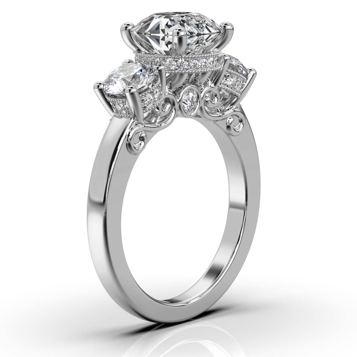 14K White Gold Ayla Nature Inspired Lab Grown Diamond Ring (1 1/5 ct. tw)