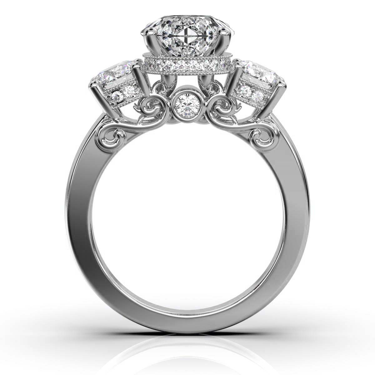 14K White Gold Ayla Nature Inspired Lab Grown Diamond Ring (1 1/5 ct. tw)