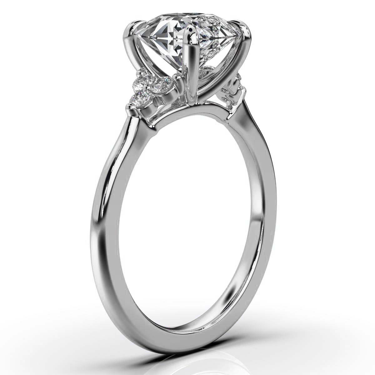 14K White Gold Aelia Accents Lab Grown Diamond Ring (1/10 ct. tw)