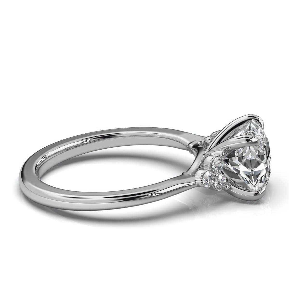 14K White Gold Aelia Accents Lab Grown Diamond Ring (1/10 ct. tw)