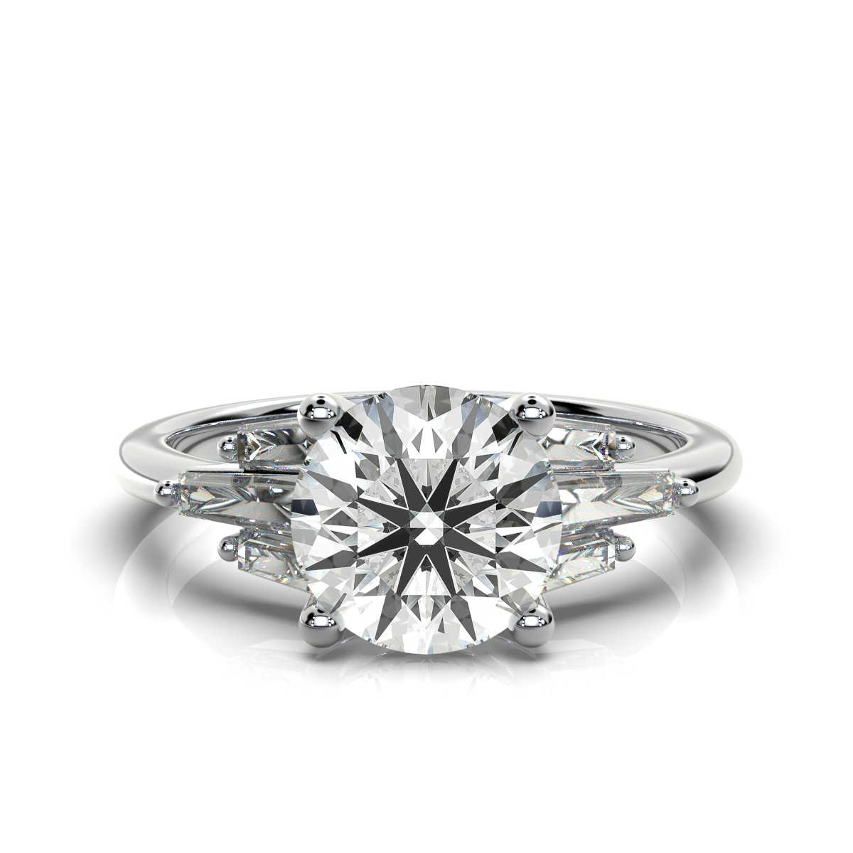 14K White Gold Maggie Accents Lab Grown Diamond Ring (1/2 ct. tw)