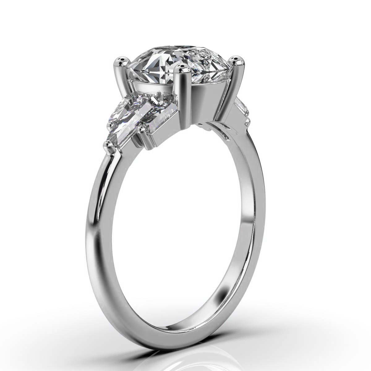 14K White Gold Maggie Accents Lab Grown Diamond Ring (1/2 ct. tw)