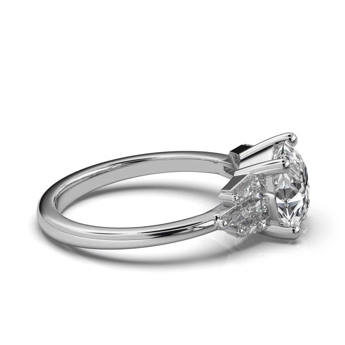 14K White Gold Maggie Accents Lab Grown Diamond Ring (1/2 ct. tw)