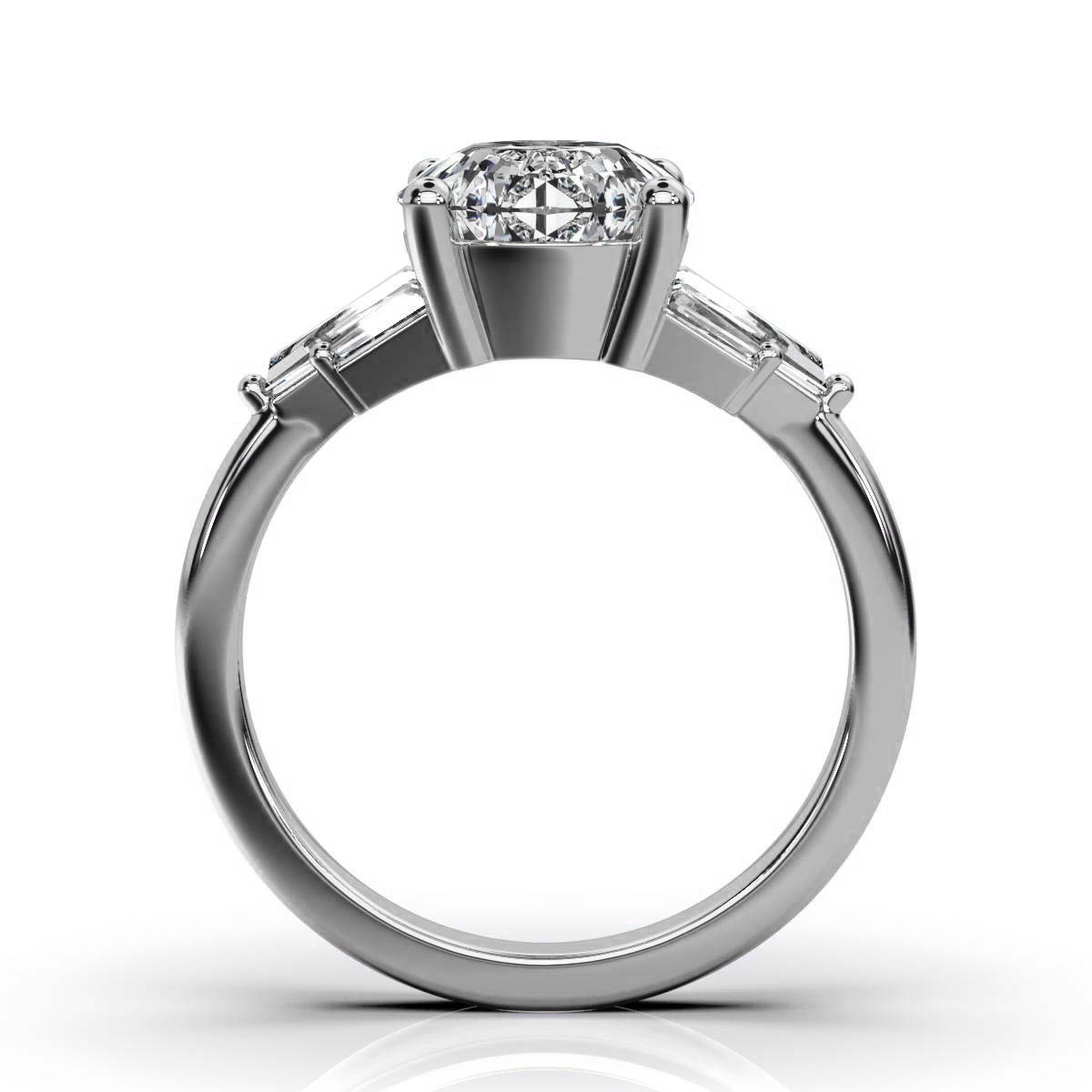 14K White Gold Maggie Accents Lab Grown Diamond Ring (1/2 ct. tw)