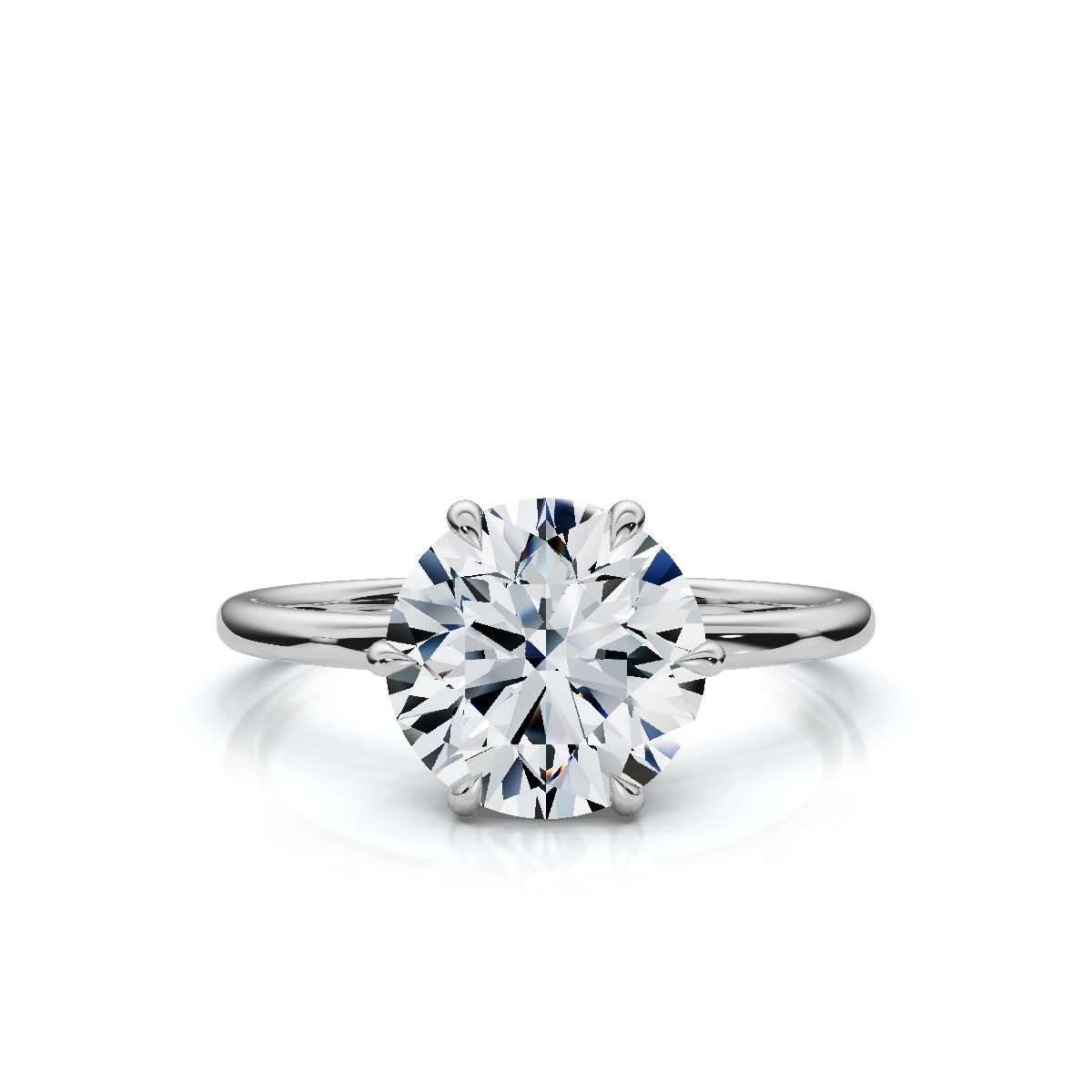 14K White Gold Aeliana Solitaire Engagement Ring 