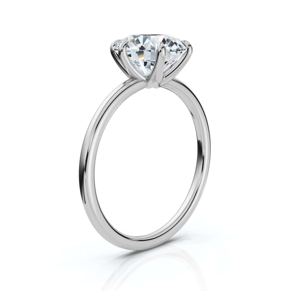 14K White Gold Aeliana Solitaire Engagement Ring 