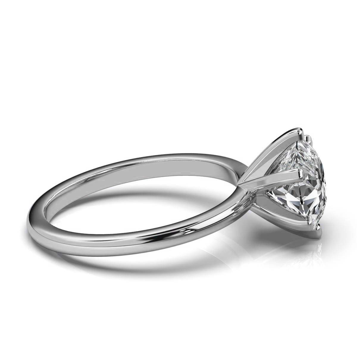 14K White Gold Wendy Luxurious Prong Solitaire Engagement Ring 