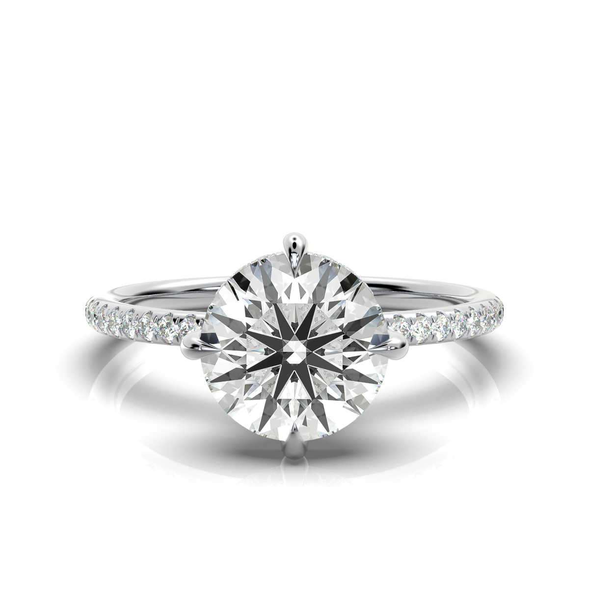 14K White Gold Arella Hidden Accents Lab Grown Diamond Ring (1/3 ct. tw)