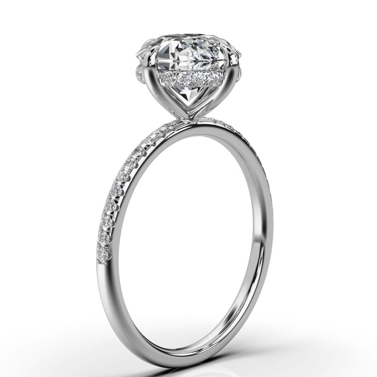 14K White Gold Arella Hidden Accents Lab Grown Diamond Ring (1/3 ct. tw)