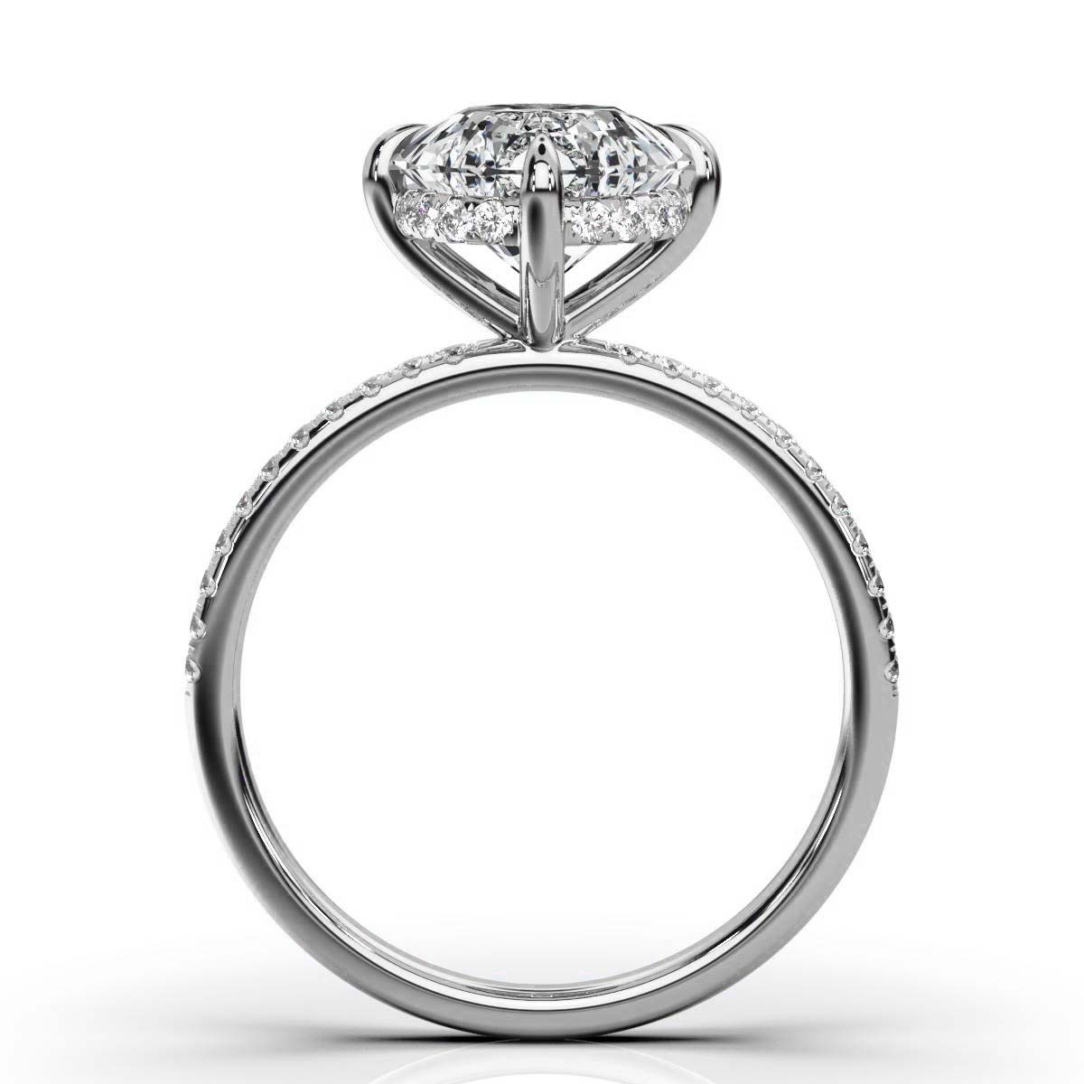 14K White Gold Arella Hidden Accents Lab Grown Diamond Ring (1/3 ct. tw)