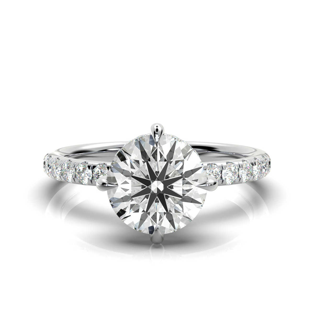 14K White Gold Arella Hidden Accents Lab Grown Diamond Ring (1/2 ct. tw)