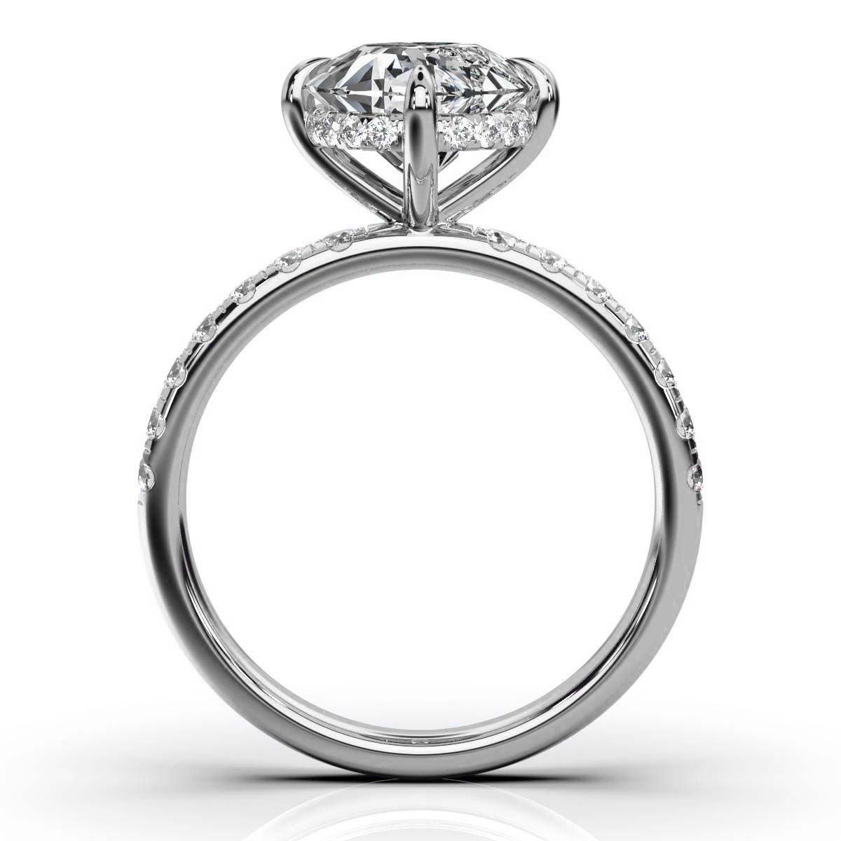 14K White Gold Arella Hidden Accents Lab Grown Diamond Ring (1/2 ct. tw)
